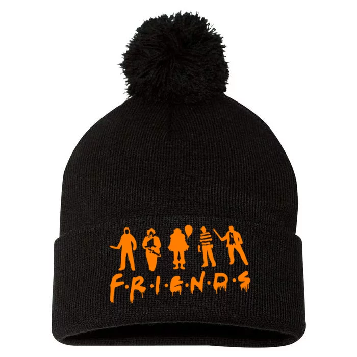 Friends Scary Horror Halloween Pom Pom 12in Knit Beanie