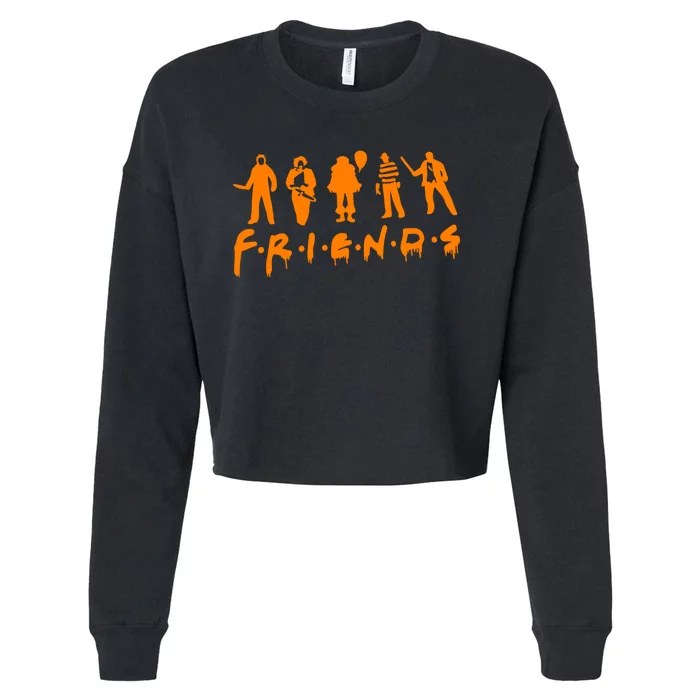 Friends Scary Horror Halloween Cropped Pullover Crew