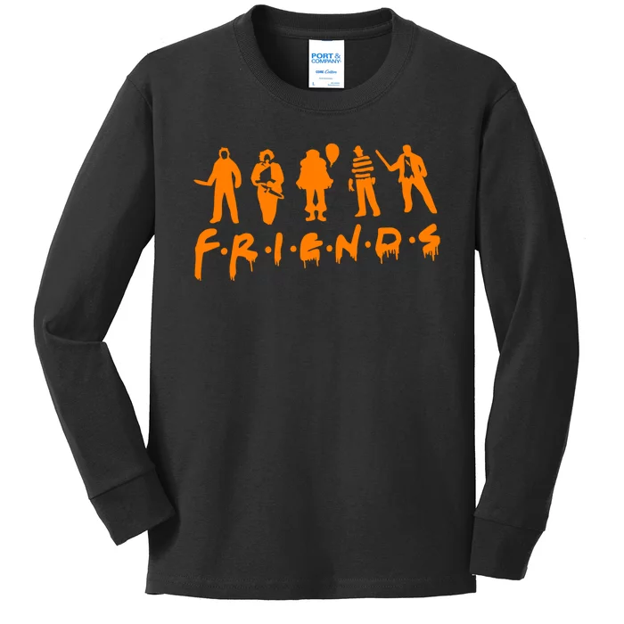 Friends Scary Horror Halloween Kids Long Sleeve Shirt