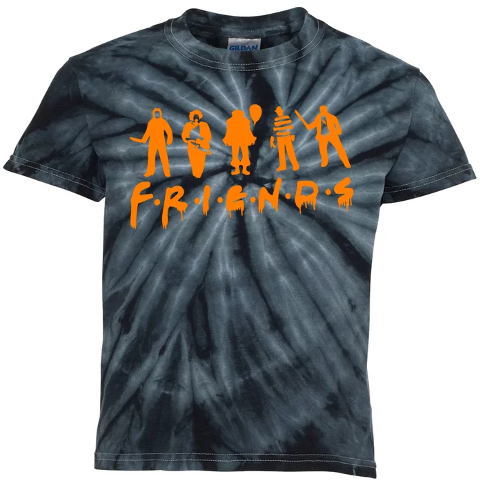 Friends Scary Horror Halloween Kids Tie-Dye T-Shirt