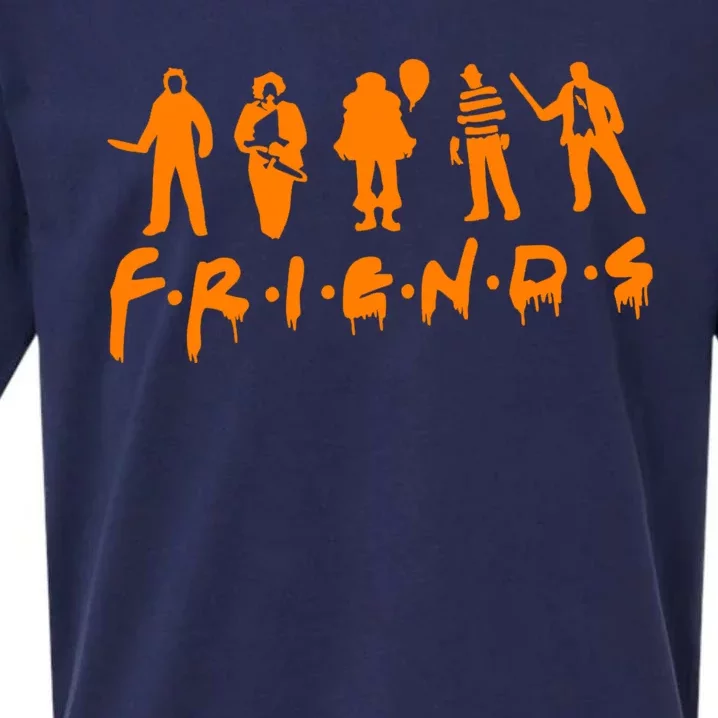 Friends Scary Horror Halloween Sueded Cloud Jersey T-Shirt