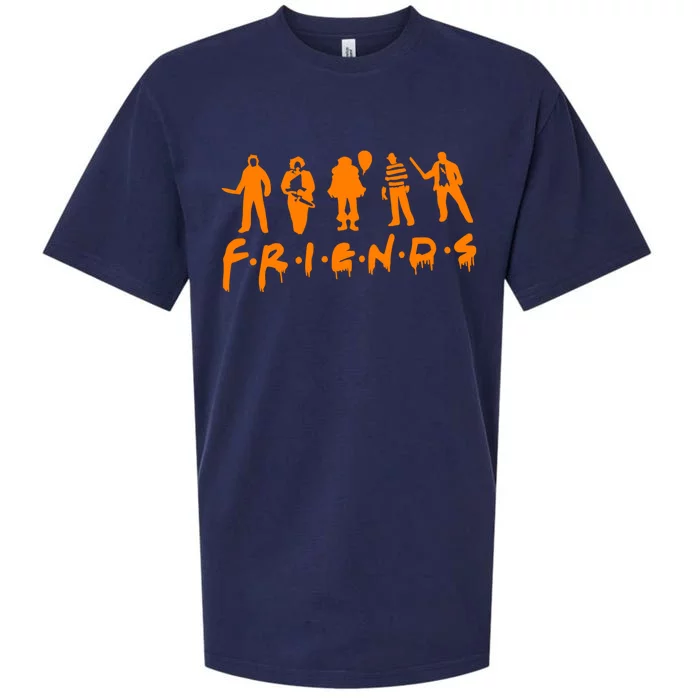 Friends Scary Horror Halloween Sueded Cloud Jersey T-Shirt