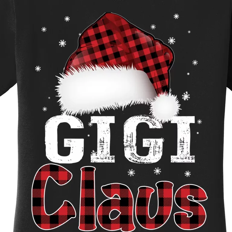 Fun Santa Hat Christmas Costume Family Matching Gigi Claus Women's T-Shirt