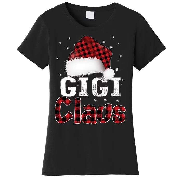 Fun Santa Hat Christmas Costume Family Matching Gigi Claus Women's T-Shirt