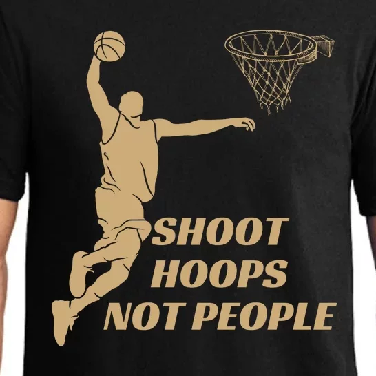 Funny Shoot Hoops Not People Pajama Set