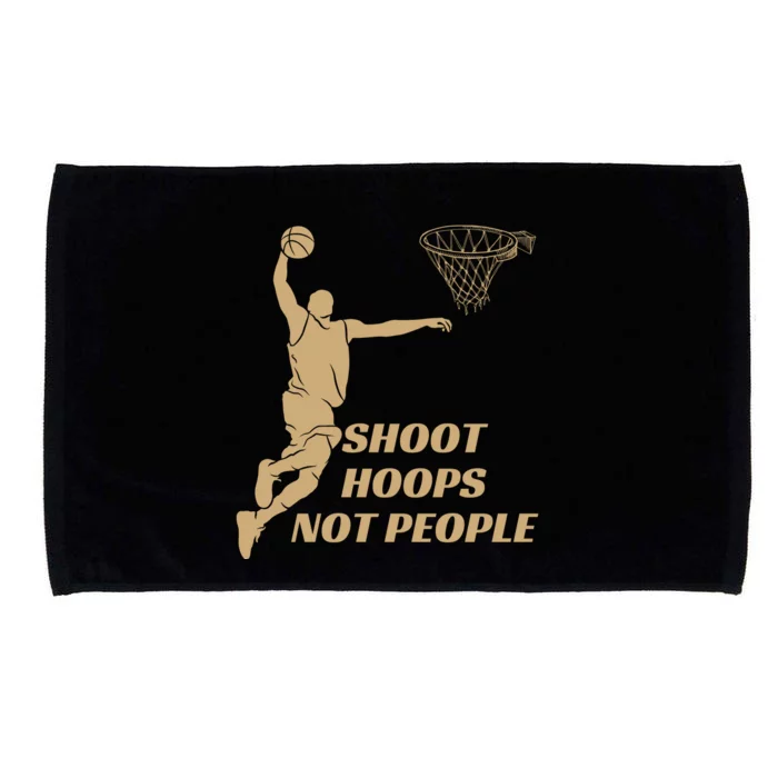 Funny Shoot Hoops Not People Microfiber Hand Towel