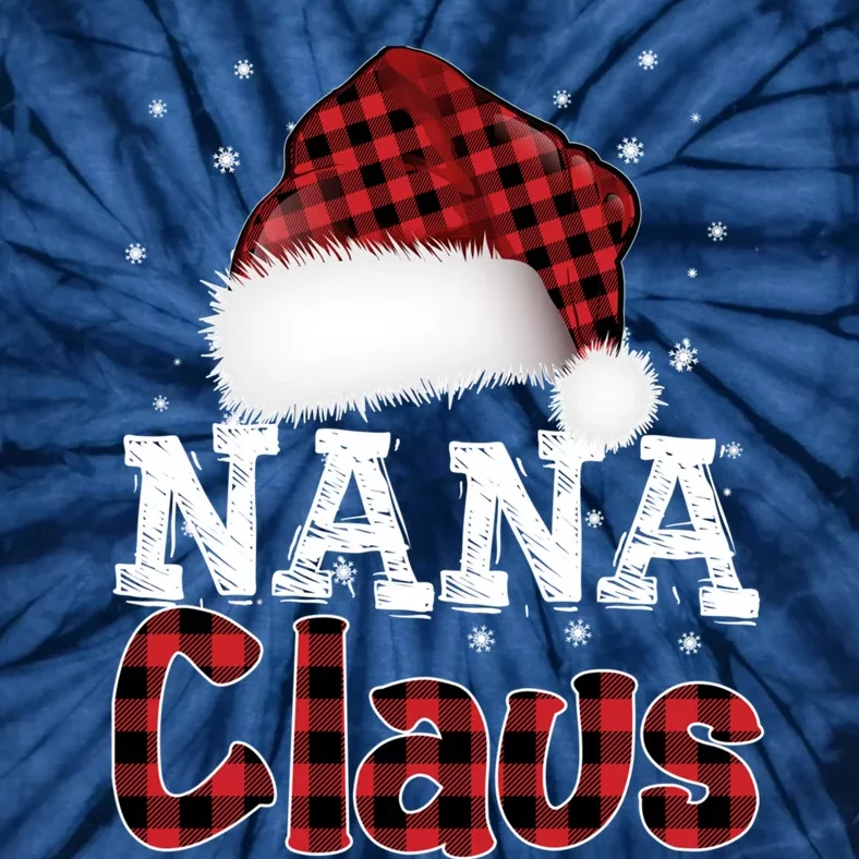 Fun Santa Hat Christmas Costume Family Matching Nana Claus Tie-Dye T-Shirt