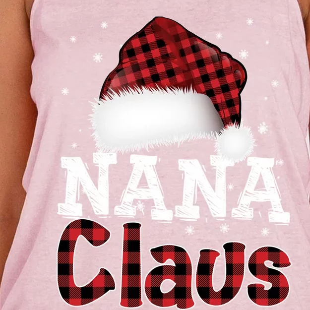 Fun Santa Hat Christmas Costume Family Matching Nana Claus Women's Knotted Racerback Tank