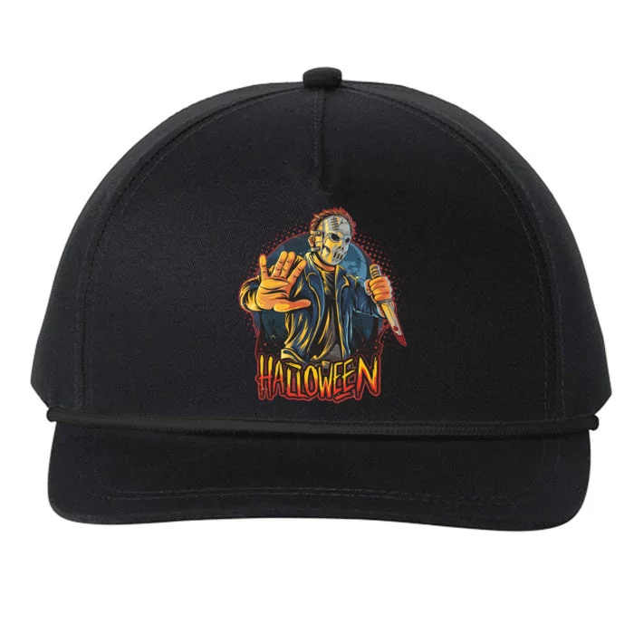 Funny Scary Halloween Jason Snapback Five-Panel Rope Hat