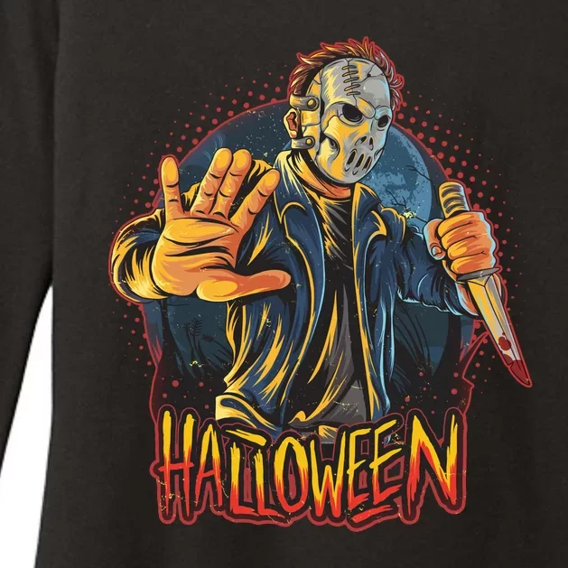 Funny Scary Halloween Jason Womens CVC Long Sleeve Shirt