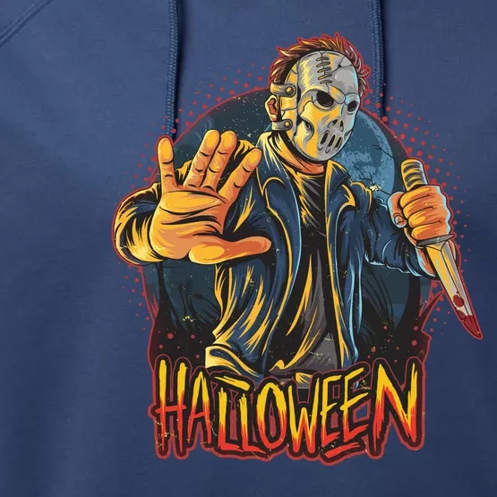 Funny Scary Halloween Jason Performance Fleece Hoodie