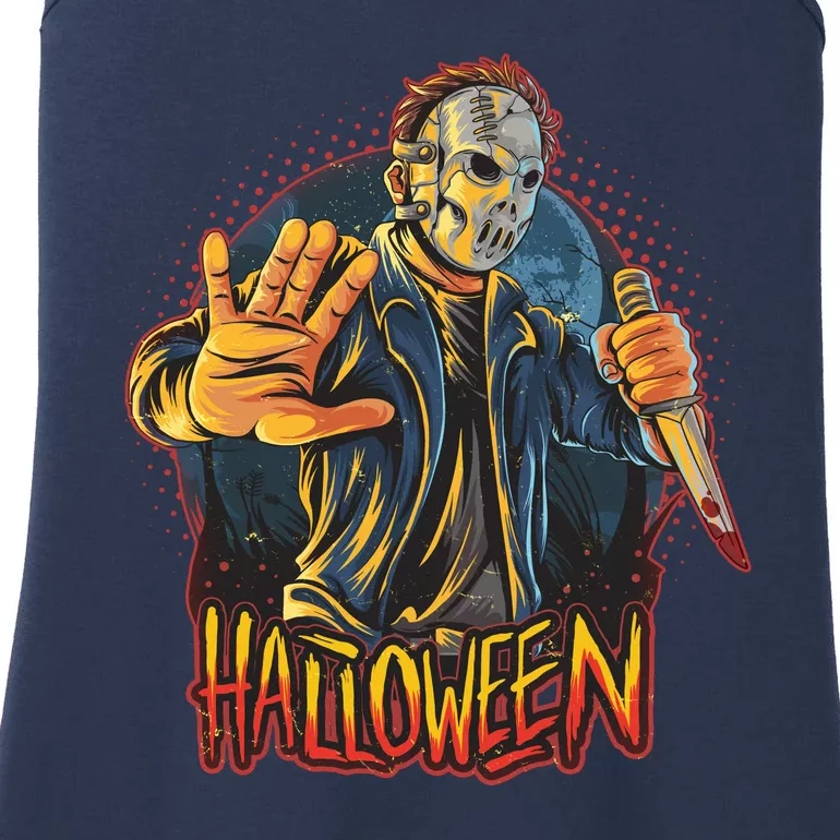 Funny Scary Halloween Jason Ladies Essential Tank