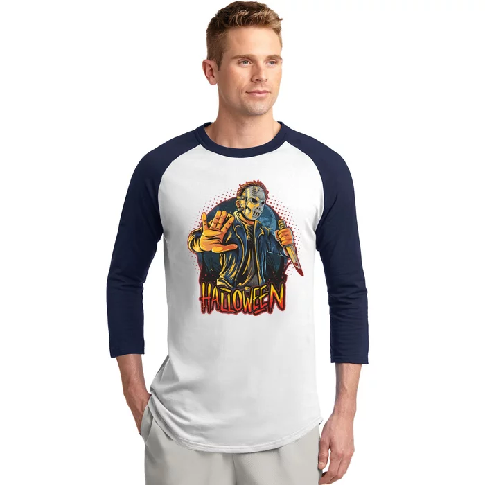 Funny Scary Halloween Jason Baseball Sleeve Shirt