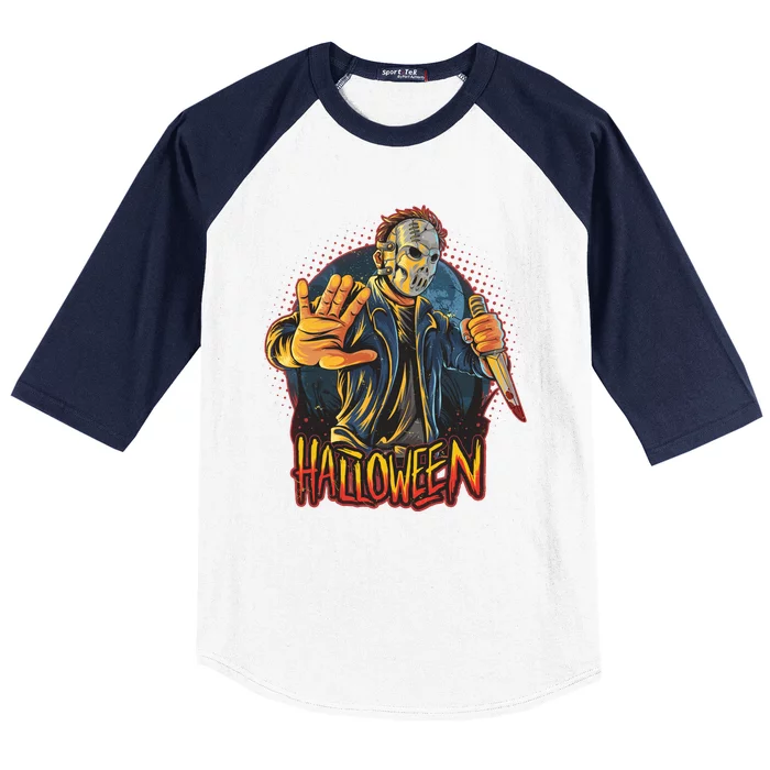 Funny Scary Halloween Jason Baseball Sleeve Shirt