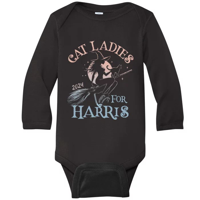 Funny Salem Hex Patriarchy Witches For Kamala Harris Sisters Baby Long Sleeve Bodysuit