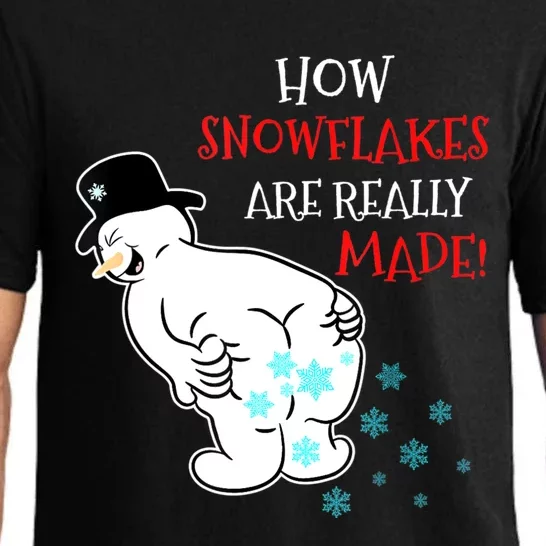 Funny Snowman How Snowflake Are Really Made Christmas Cutome Pajama Set