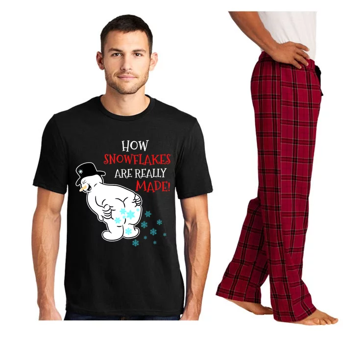 Funny Snowman How Snowflake Are Really Made Christmas Cutome Pajama Set