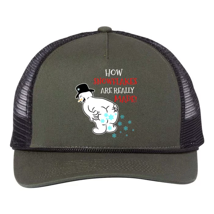 Funny Snowman How Snowflake Are Really Made Christmas Cutome Retro Rope Trucker Hat Cap