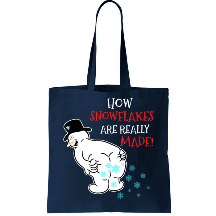 Funny Snowman How Snowflake Are Really Made Christmas Cutome Tote Bag