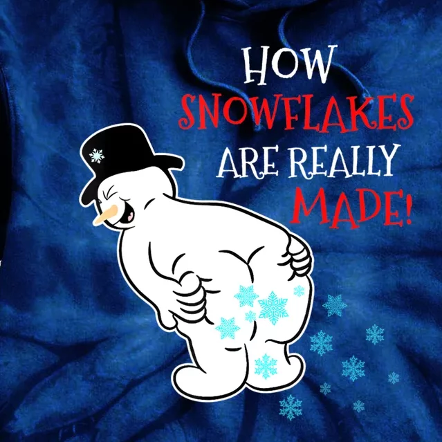 Funny Snowman How Snowflake Are Really Made Christmas Cutome Tie Dye Hoodie