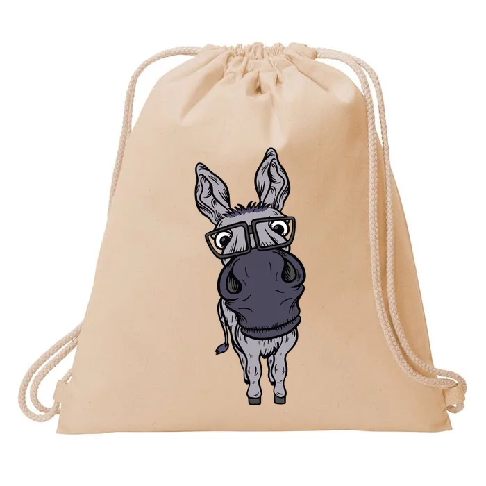 Funny Smart House Donkey Farm Horse Mule Pack Animal Donkey Drawstring Bag