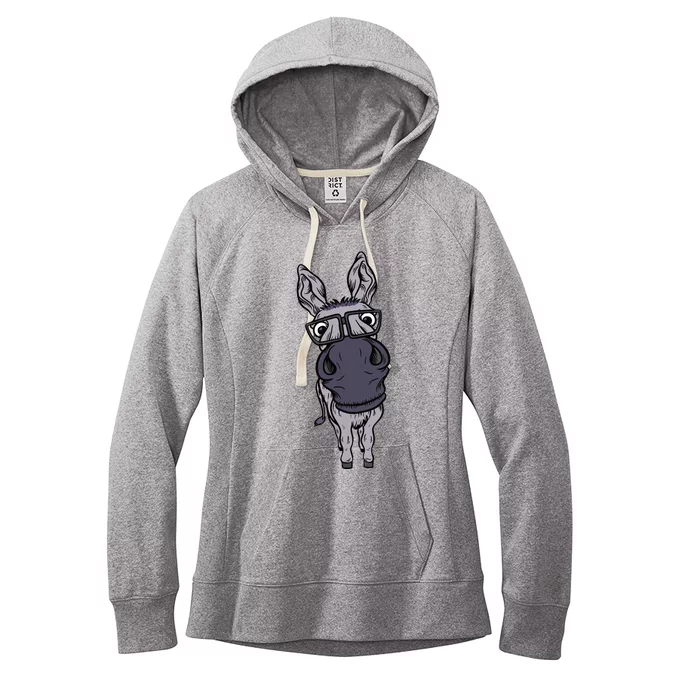 Funny Smart House Donkey Farm Horse Mule Pack Animal Donkey Women's Fleece Hoodie