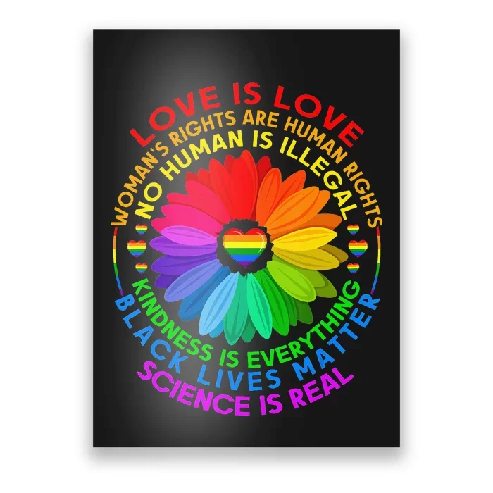 Funny Science Is Real BLM LGBT Pride Black Lives Matter Poster