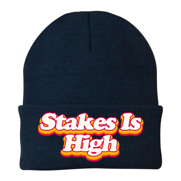 Funny Stakes Is High Nerd Geek Vintage Graphic Knit Cap Winter Beanie