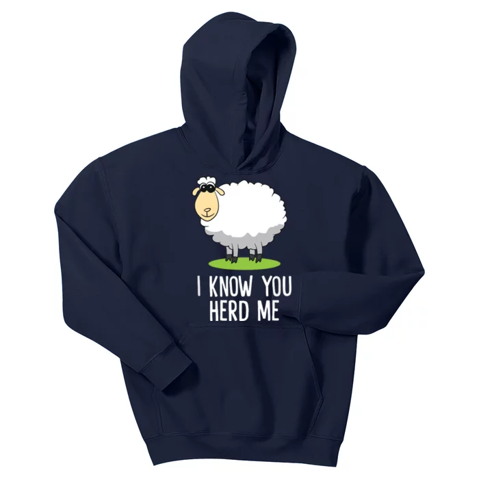 Funny Sheepp I Know You Herd Me Cute Sheepp Lover Gift Sheepp Kids Hoodie