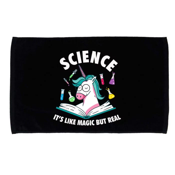 Funny Science Is Like Magic But Real Unicorn Funny Science Microfiber Hand Towel