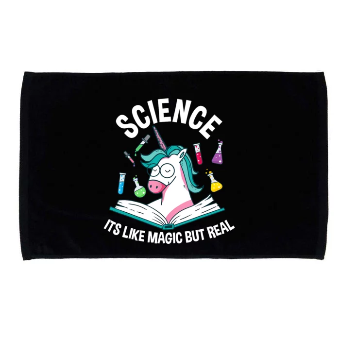 Funny Science Is Like Magic But Real Unicorn Funny Science Microfiber Hand Towel