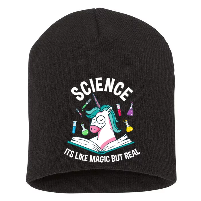 Funny Science Is Like Magic But Real Unicorn Funny Science Short Acrylic Beanie