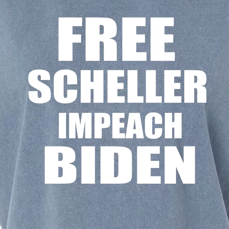 Free Scheller Impeach Biden Garment-Dyed Women's Muscle Tee