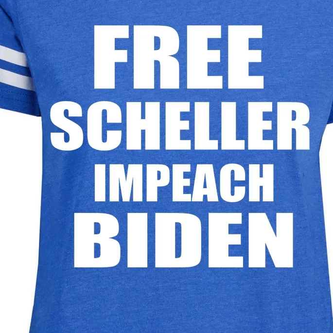 Free Scheller Impeach Biden Enza Ladies Jersey Football T-Shirt