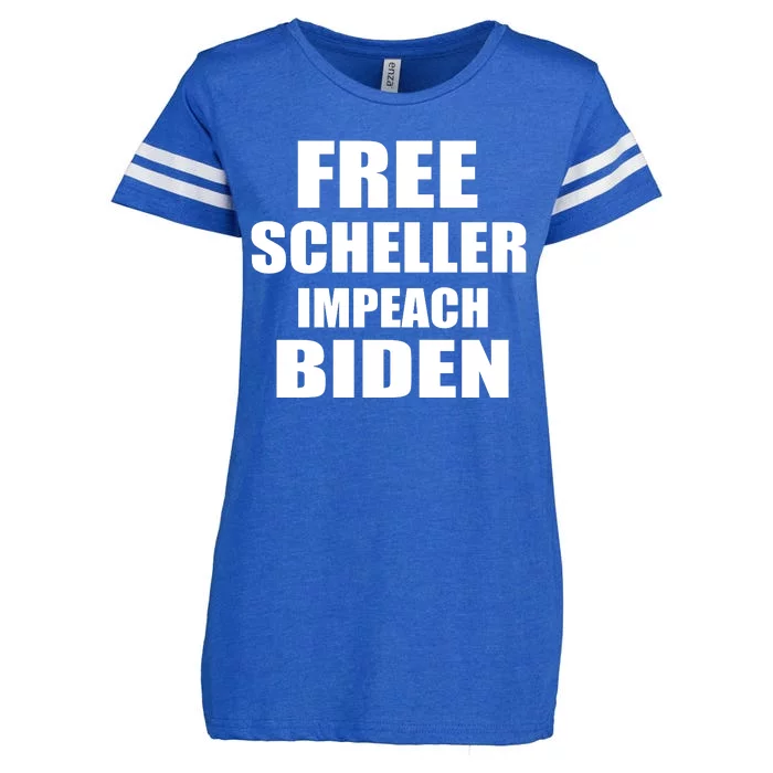 Free Scheller Impeach Biden Enza Ladies Jersey Football T-Shirt