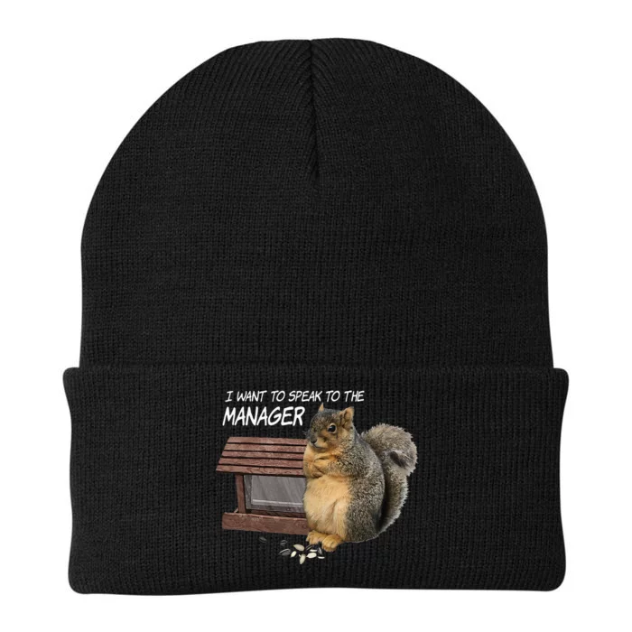 Funny Squirrel I Want To Speak To The Manager Knit Cap Winter Beanie