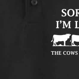 Funny Sorry I'm Late The Cows Were Out Dry Zone Grid Performance Polo