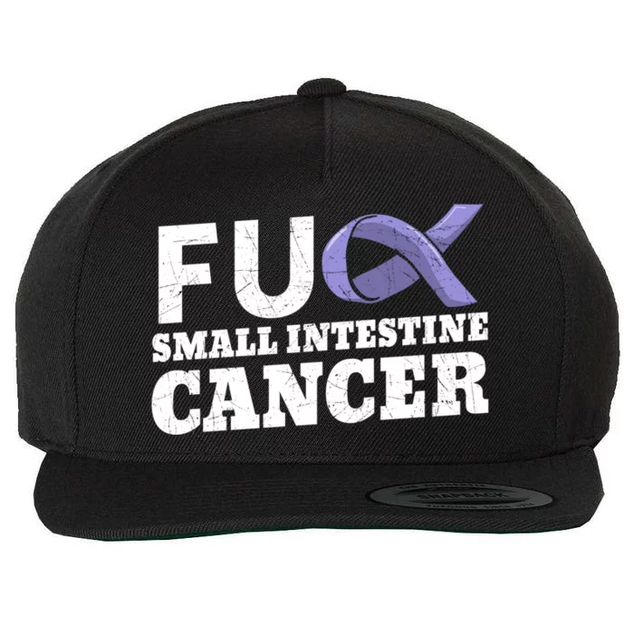 Fuck Small Intestine Cancer Bowel Cancer Awareness Duodenal Gift Wool Snapback Cap