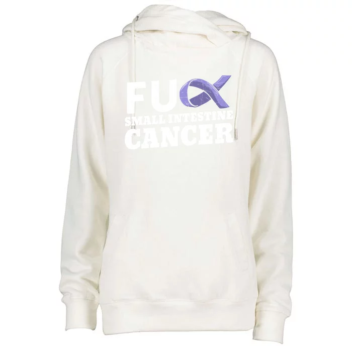 Fuck Small Intestine Cancer Bowel Cancer Awareness Duodenal Gift Womens Funnel Neck Pullover Hood