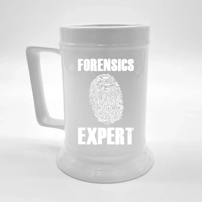 Forensic Science Investigator Funny Gift Scientist Forensics Expert Funny Gift Front & Back Beer Stein