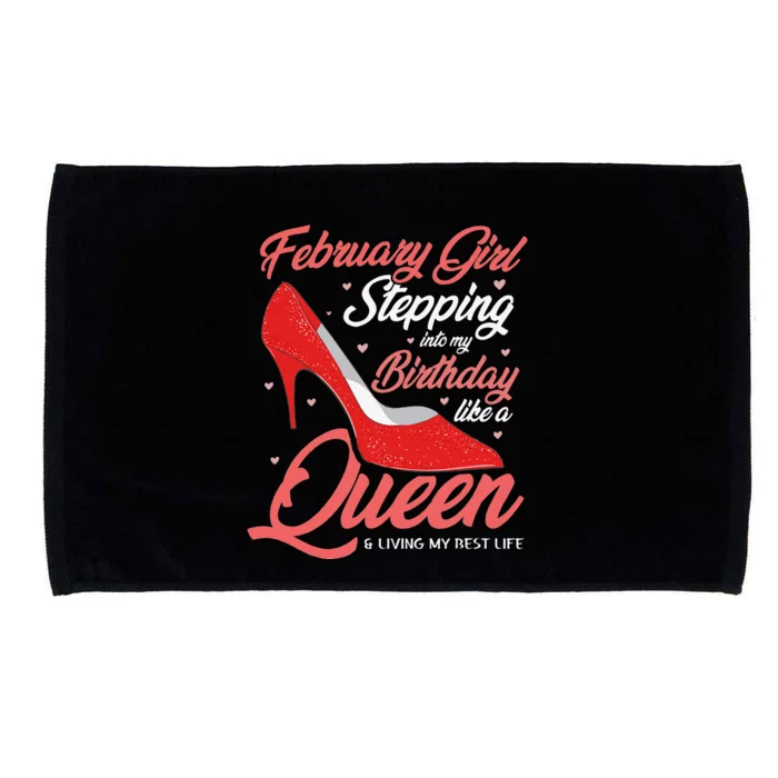 February Stepping into my birthday like a Queen Living Microfiber Hand Towel