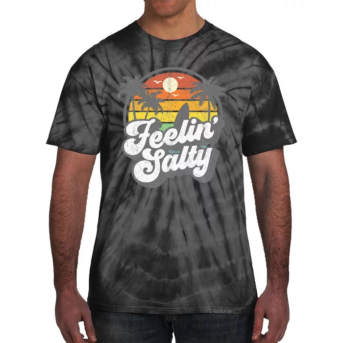 Feeling Salty Island Vacation Surfing Palm Tie-Dye T-Shirt