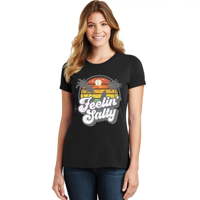 Feeling Salty Island Vacation Surfing Palm Women's T-Shirt