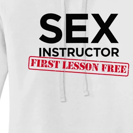 Funny Sex Instructor First Lesson Free Bachelorette Women's Pullover Hoodie