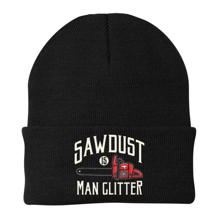 Funny Sawdust Is Funny Chainsaw Lumberjack Knit Cap Winter Beanie