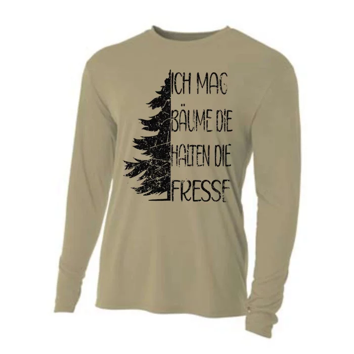 Funny Saying Ich Mag BäUme Die Halten Die Fresse Grunge Cooling Performance Long Sleeve Crew