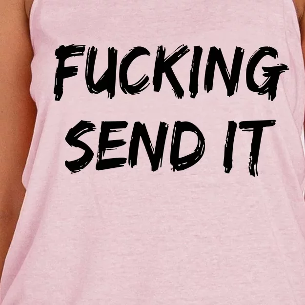 F!king Sent It Women's Knotted Racerback Tank