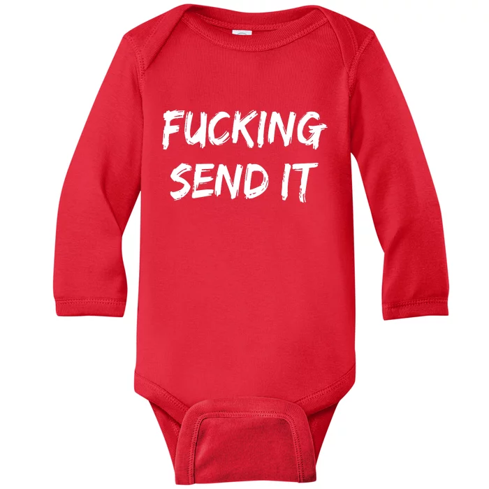 F!king Sent It Baby Long Sleeve Bodysuit