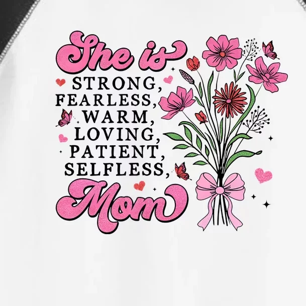 Flowers She Is Mom Mama Quotes Toddler Fine Jersey T-Shirt