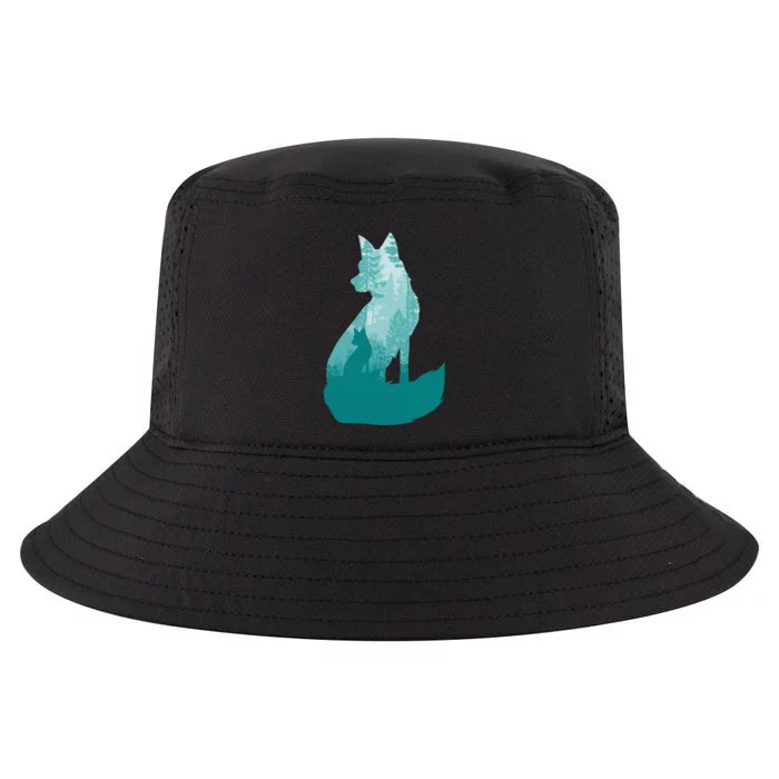 Fox Silhouette In The Forest Animal Hunter Hunting Cool Comfort Performance Bucket Hat